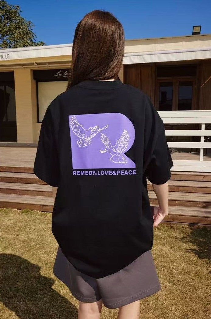 REMEDY Love and Peace Dove Short-sleeve T-shirt