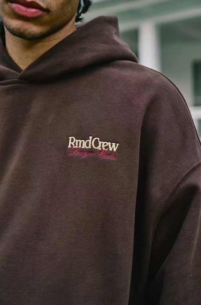 REMEDY Logo Embroidered Fleece Hoodie