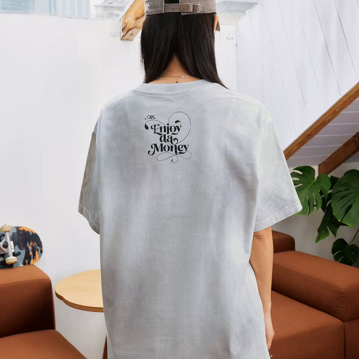 MEDM Angel Butterfly Washed Short Sleeve T-Shirt