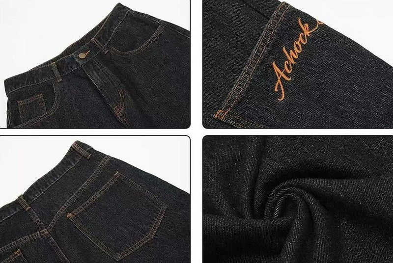 ACHOCK Large Pocket Denim Jeans