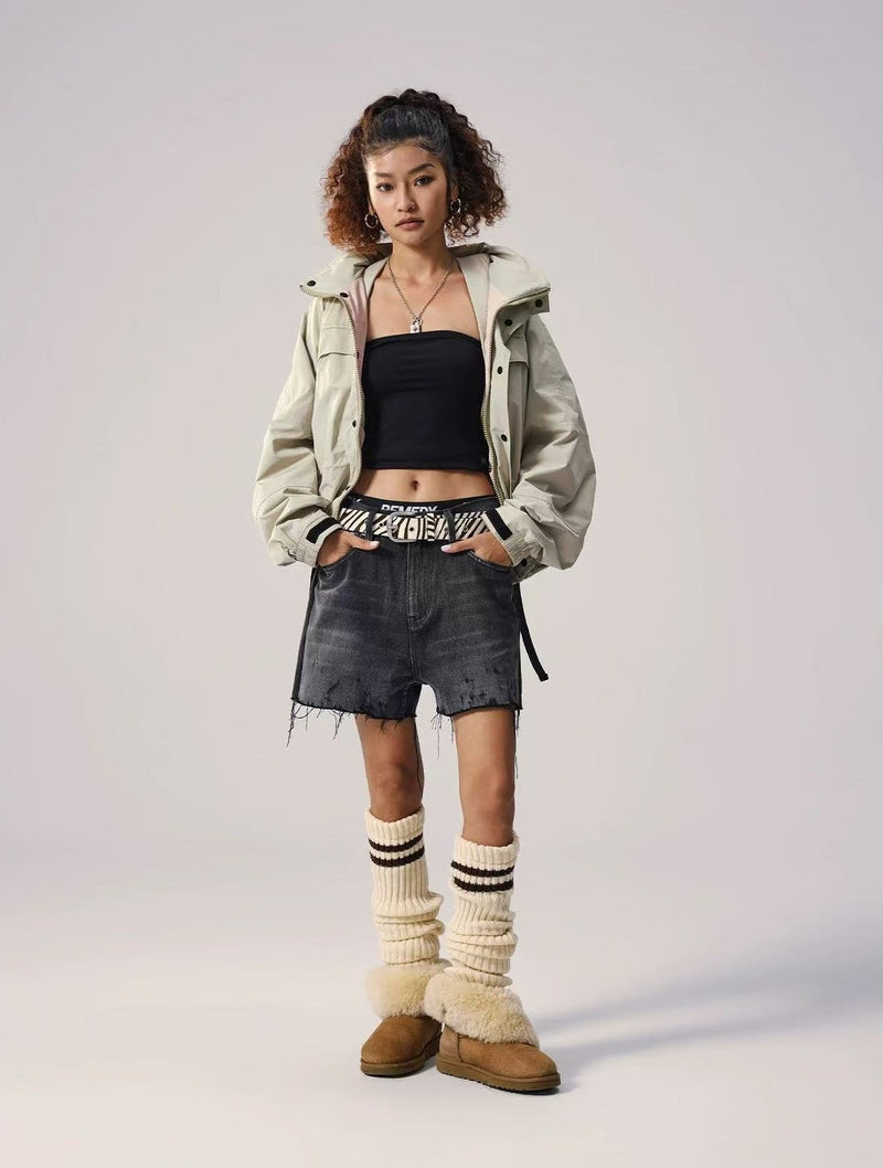 REMEDY Logo Print Backpacking Trench Coat