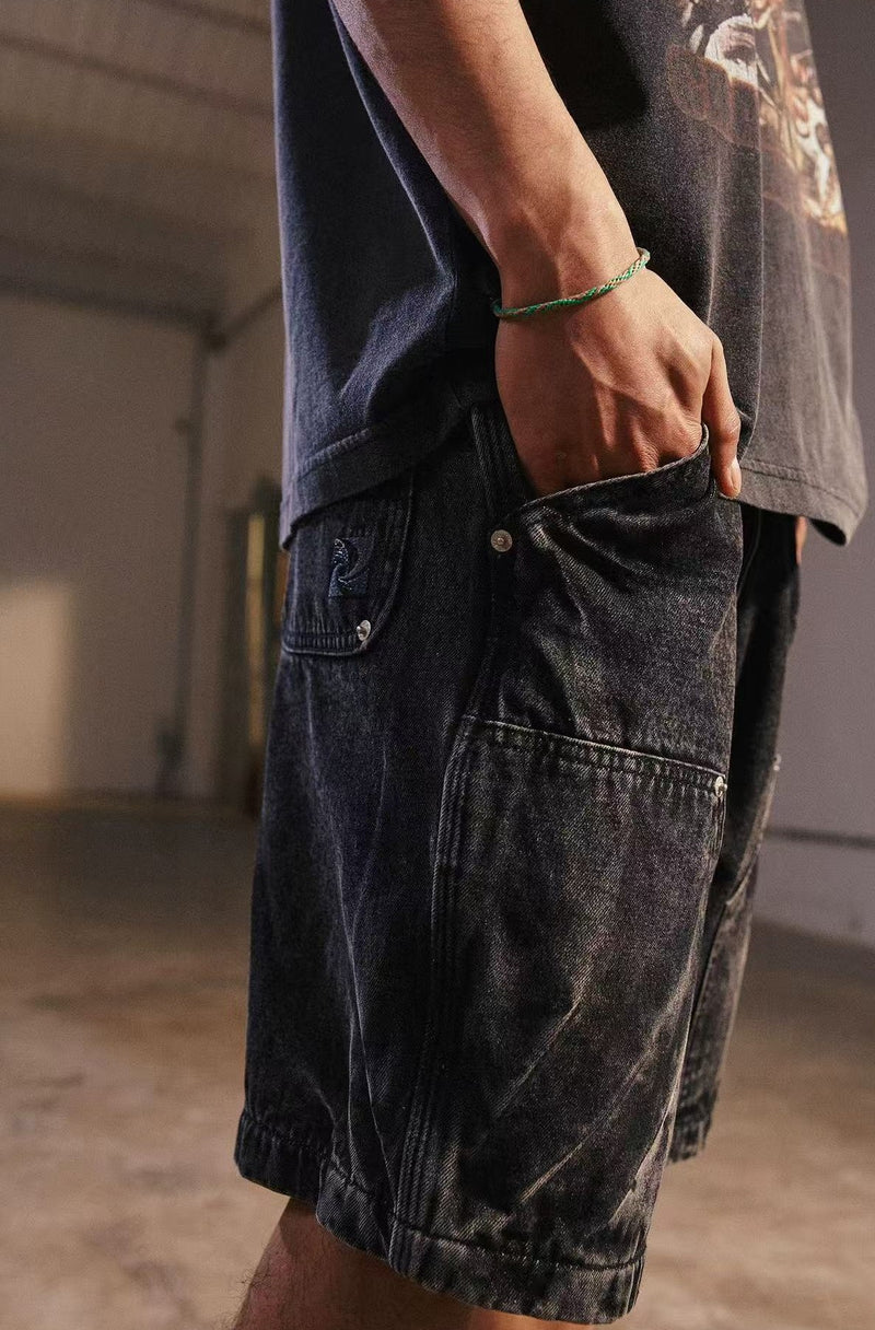 REMEDY Washed Vintage Denim Shorts