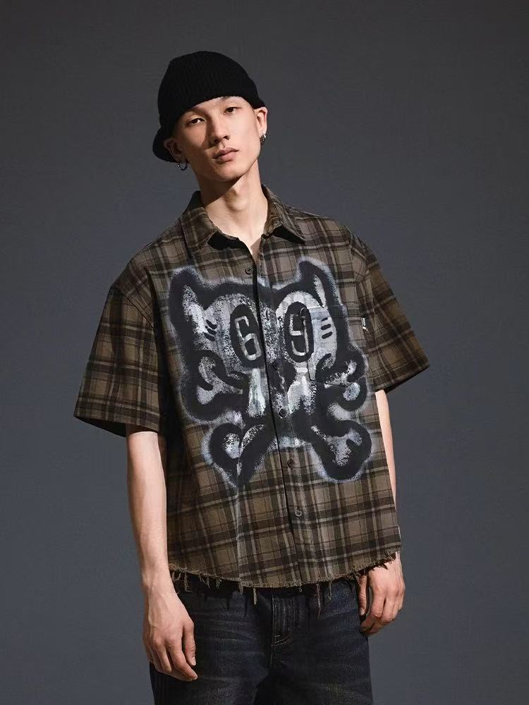 REMEDY Retro Skeleton Short-sleeved Shirt