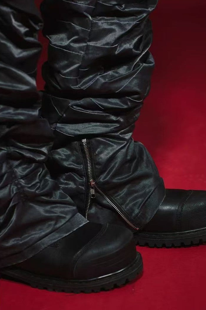 REMEDY Pleated Zipper Casual Trousers