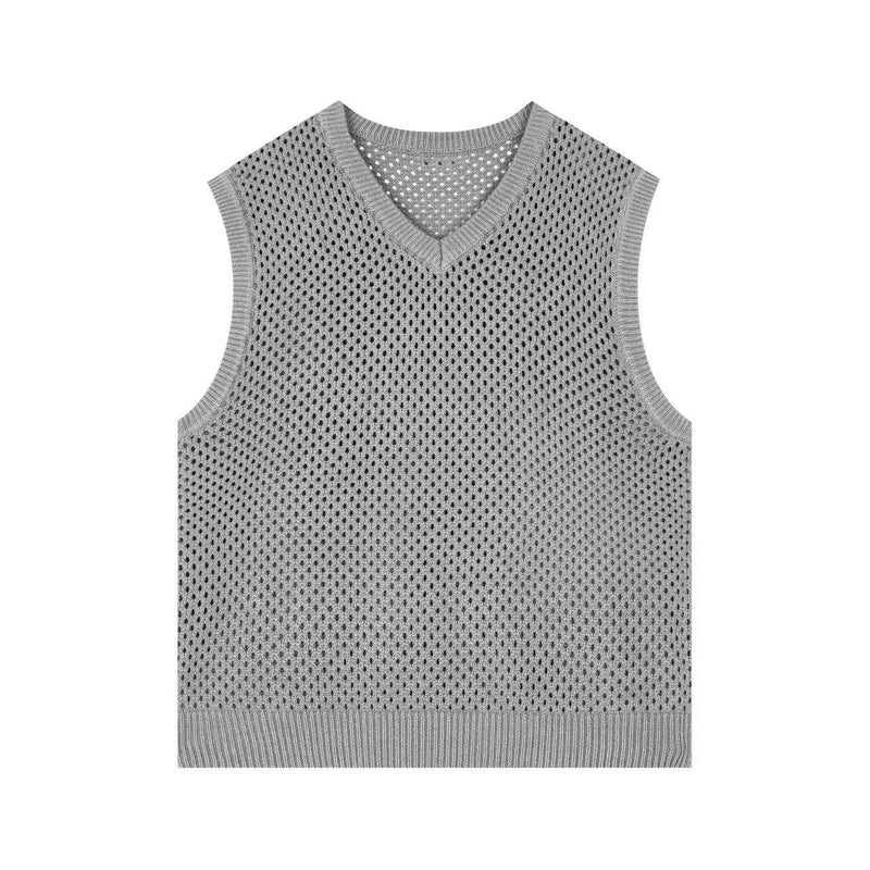 WASSUP Hollow V-neck Wool Vest