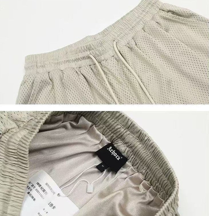 ACHOCK Logo Print Breathable Sports Shorts