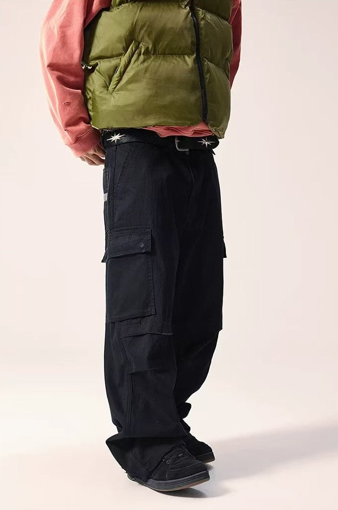 REMEDY Retro Frayed Striaght-leg Work Pants
