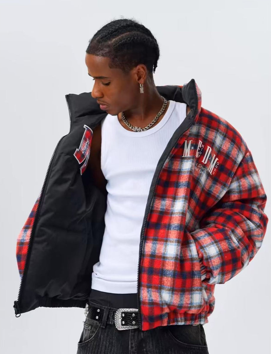 MEDM Plaid Double Sided Down Jacket