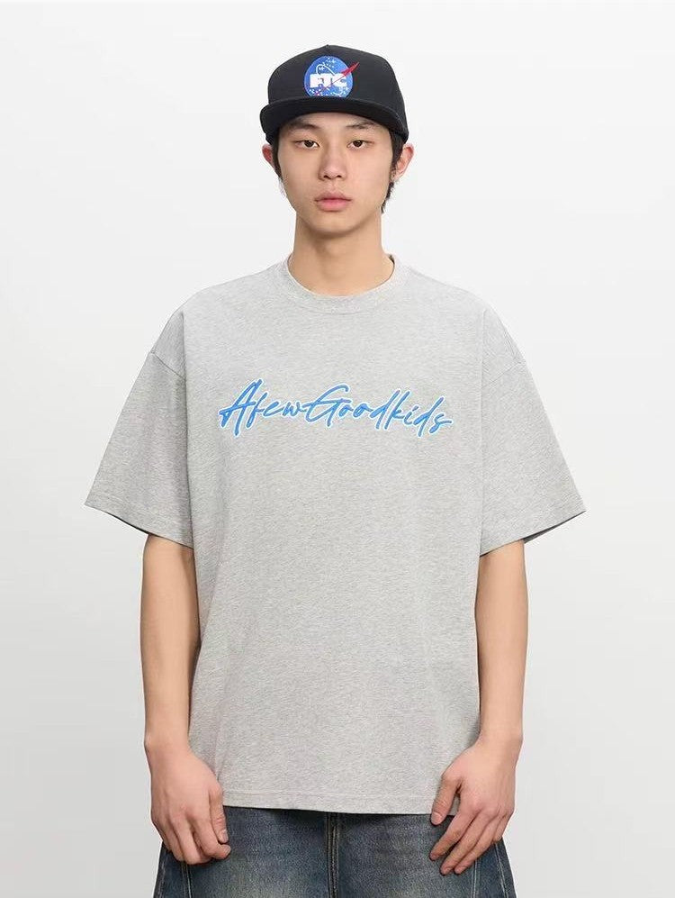 AFGK High-foam Embroidered Short-sleeved T-shirt