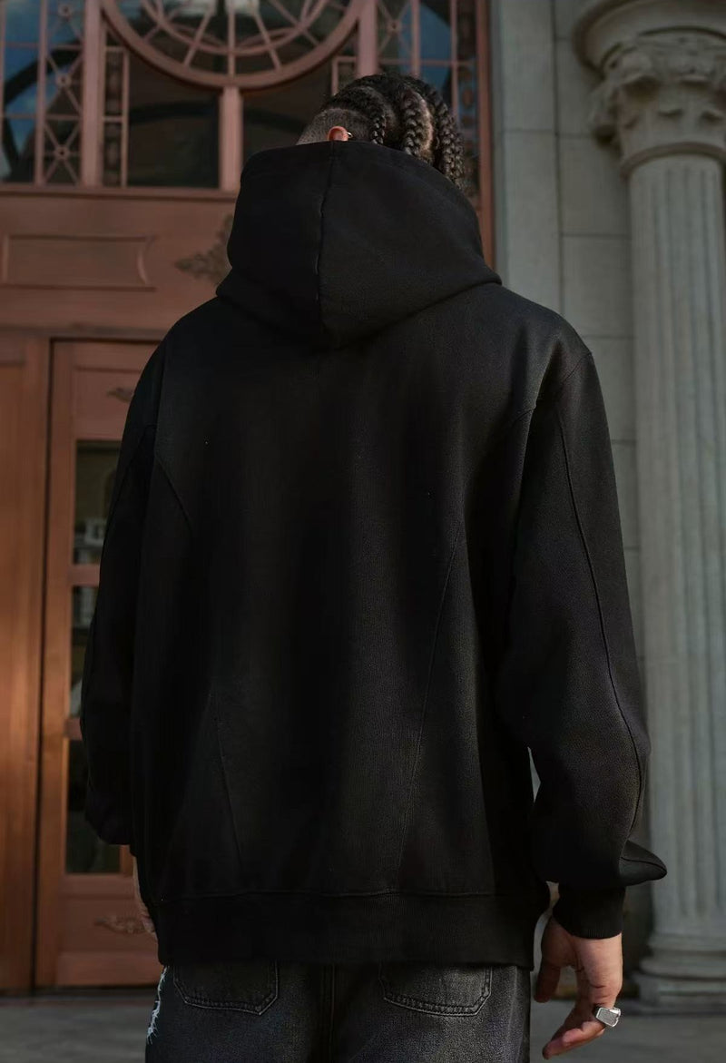 STK Double Pouch Rivet Pocket Wash Hoodie