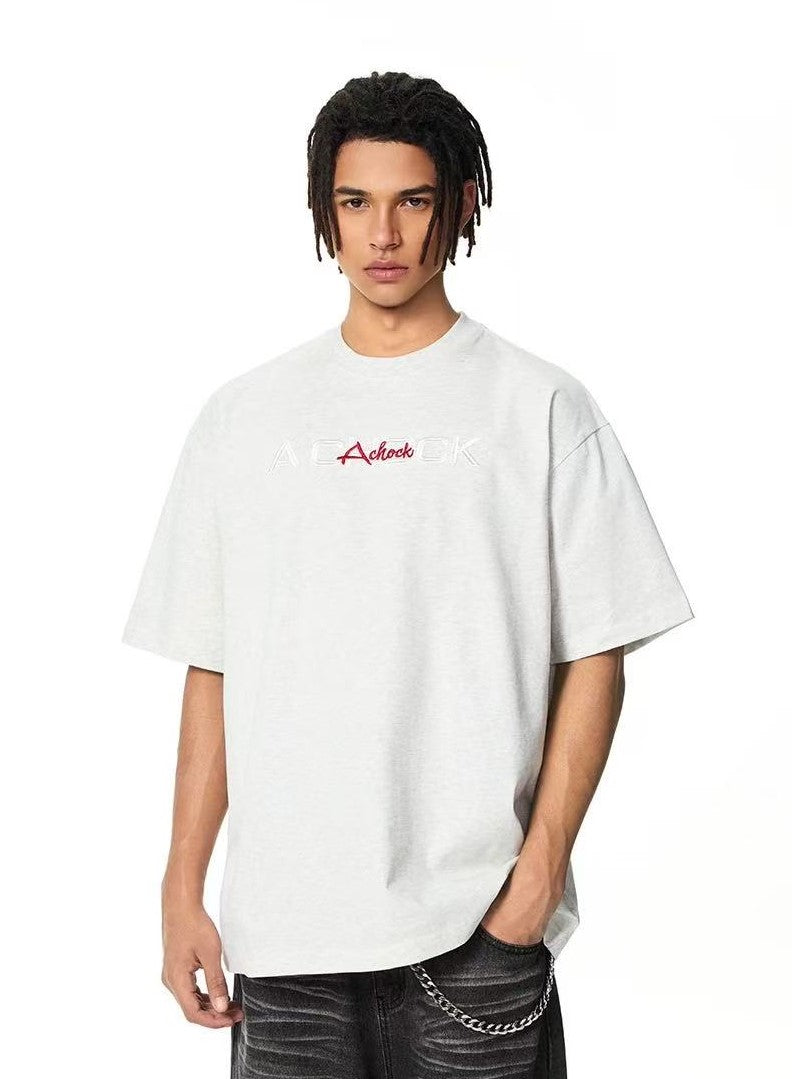 ACHOCK Floral Embroidered short-sleeve T-shirt