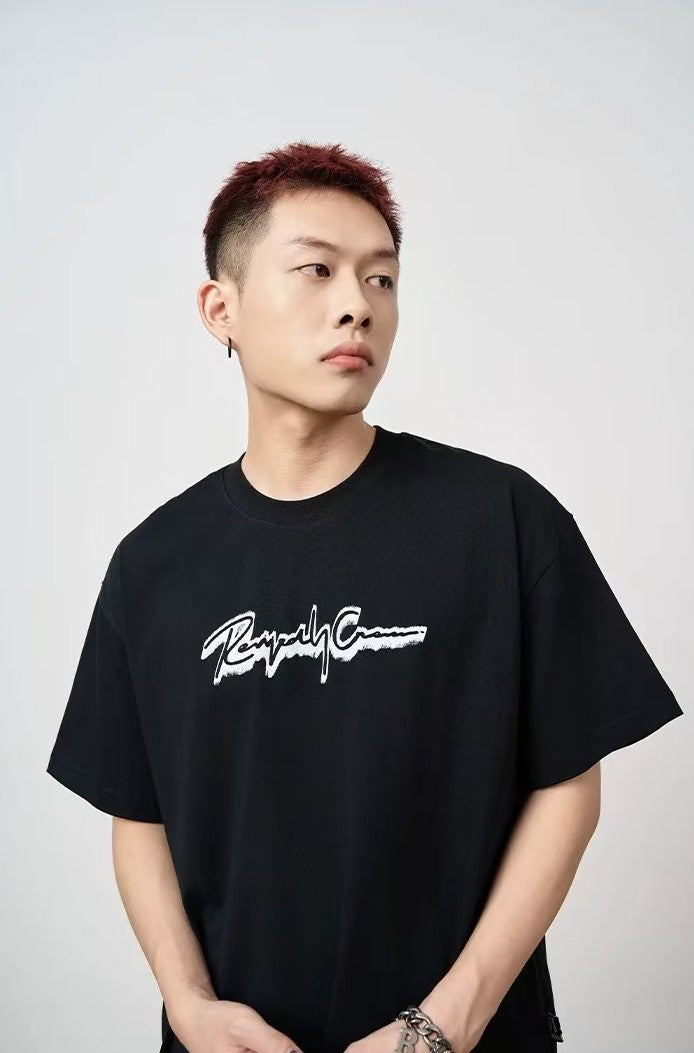 REMEDY Letter Print Short-sleeve T-shirt