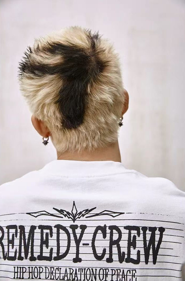 REMEDY Retro Letter Print Short-sleeve T-shirt