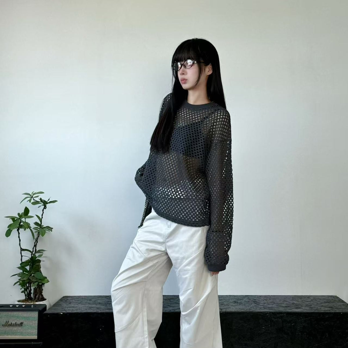 REMEDY Hollow Mesh Top