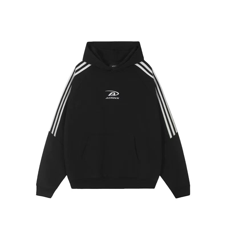 ACHOCK Stitching Printed Hoodie