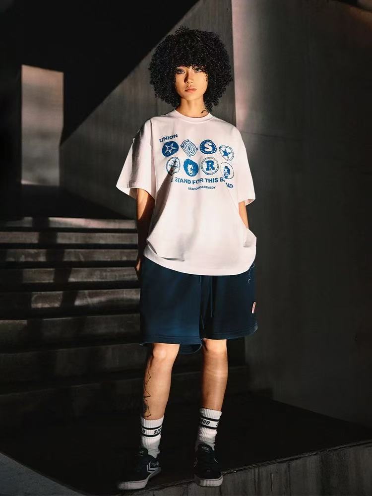 REMEDYxSTA Military Medal Print Short-sleeved T-shirt
