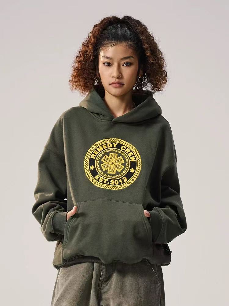 REMEDY Vintage Logo Embroidery Hoodie