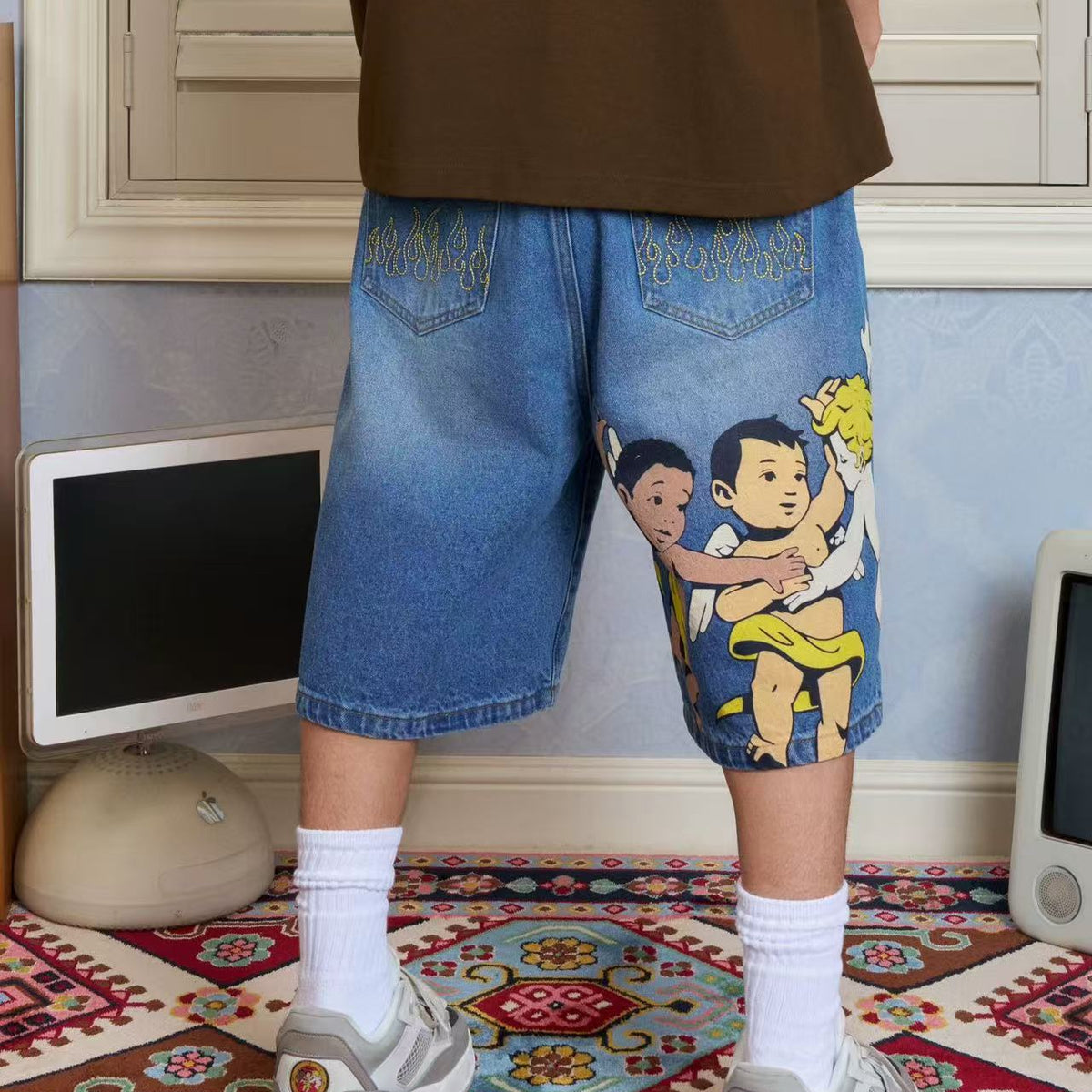 AFGK Three Angels Denim Shorts