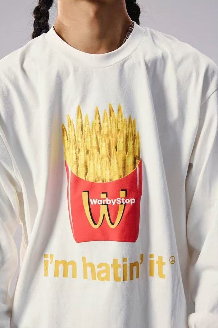 REMEDY Bullet Fries Design Long-sleeve Tee