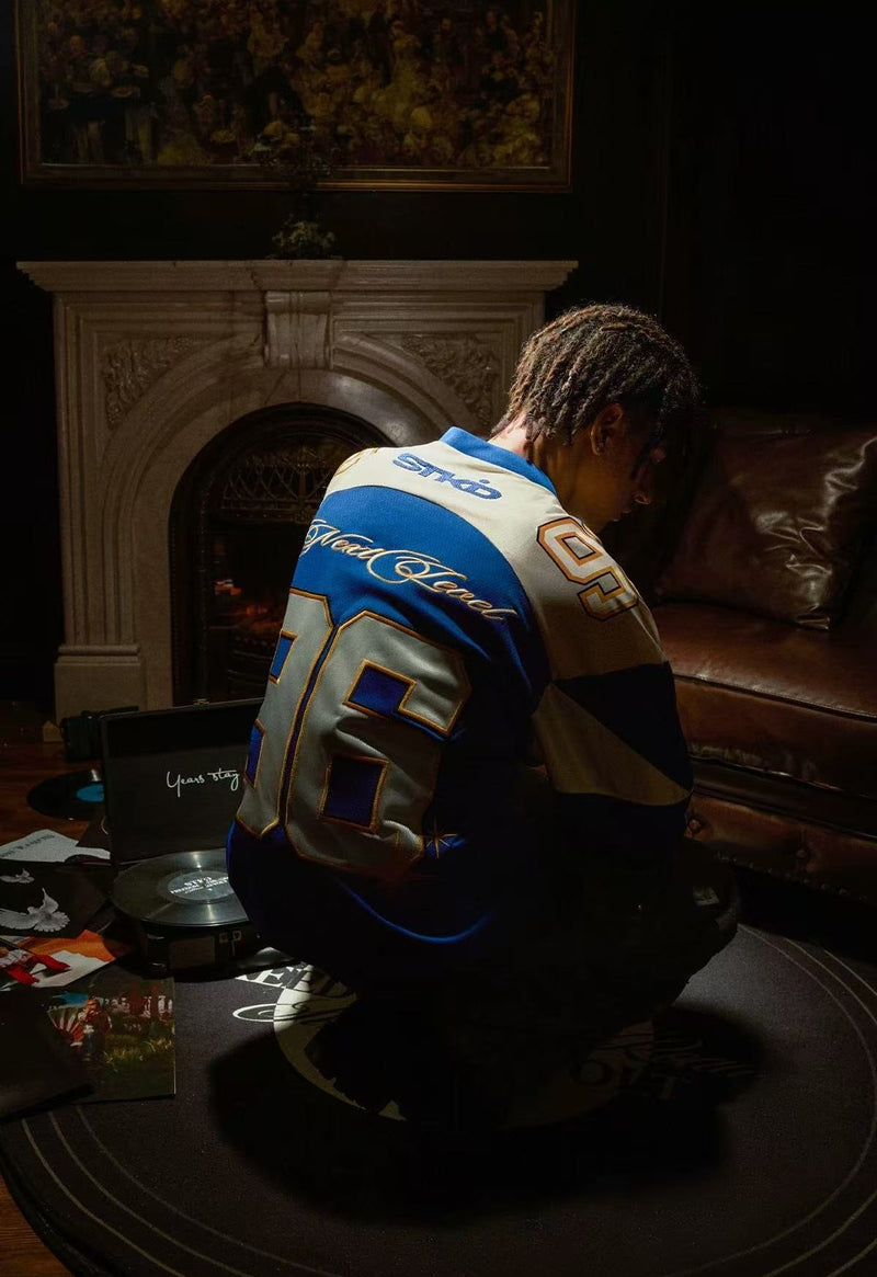 STK Color-Blocked Mesh Ice Hockey Long-Sleeve T-Shirt