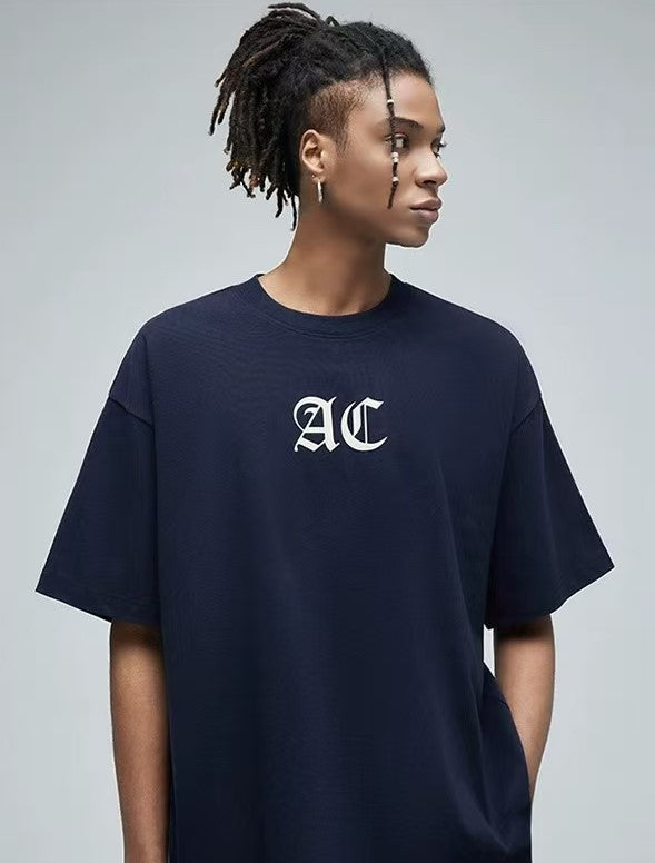 ACHOCK Multicolor Basic Logo Letter Print Short-sleeves T-shirts
