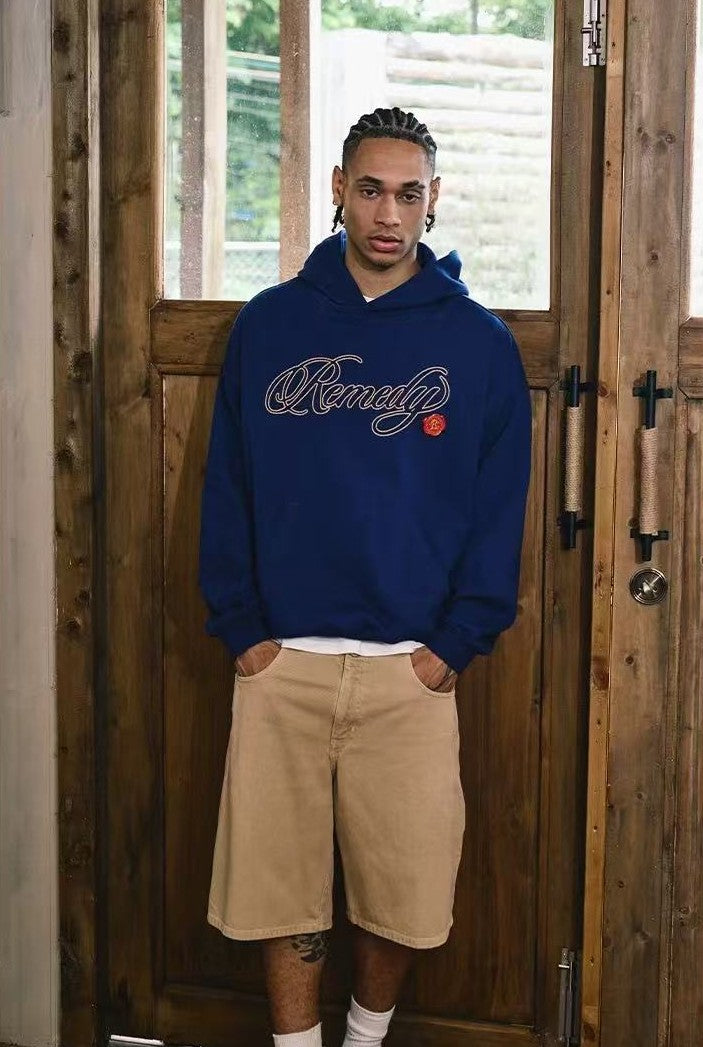 REMEDY Metal Postmark Logo Embroidery Hoodie