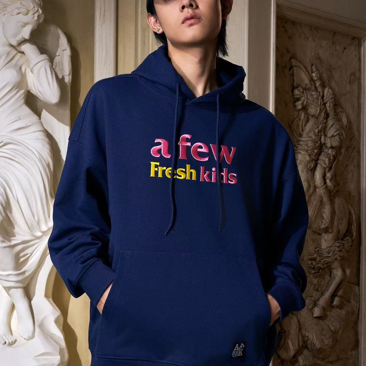 AFGKxMJFRESH Basic Embroidered Hoodie
