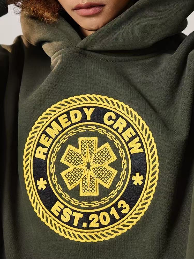 REMEDY Vintage Logo Embroidery Hoodie