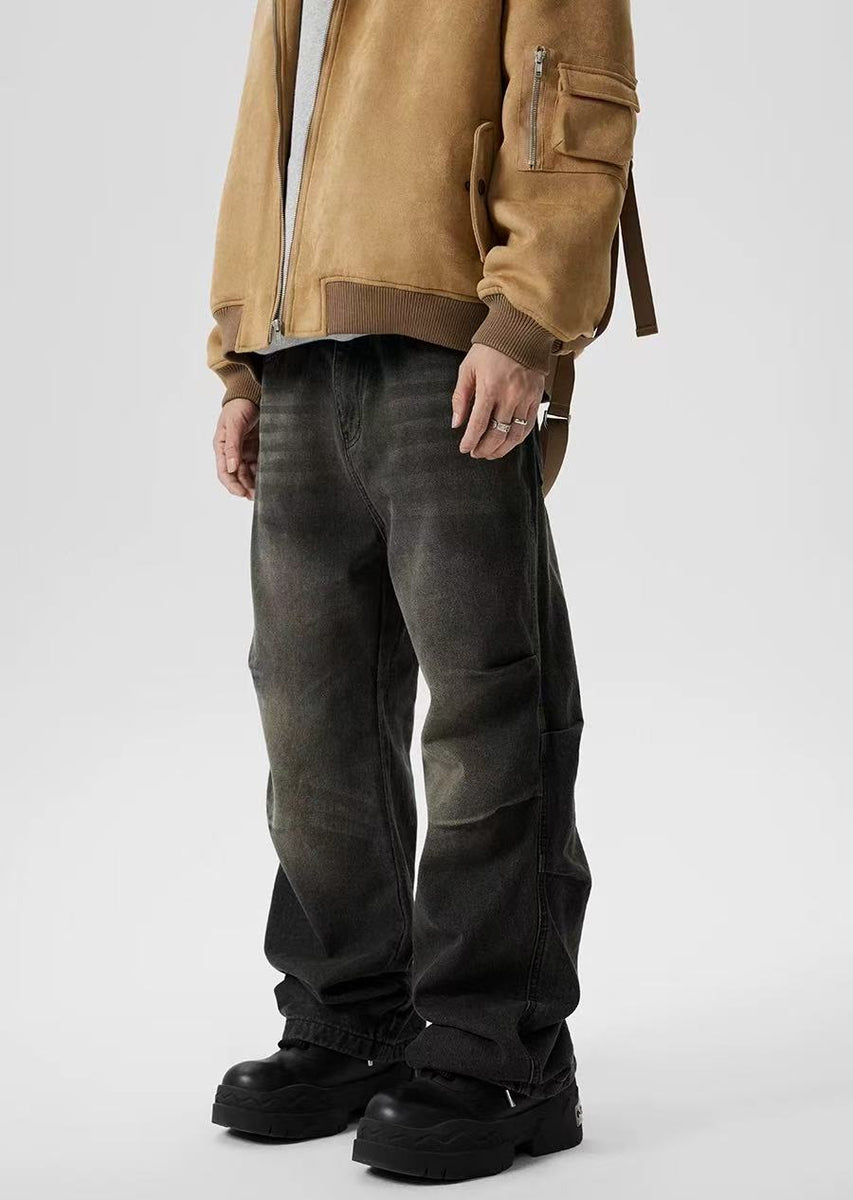 ACHOCK Retro Washed Fried Paratrooper Straight Jeans