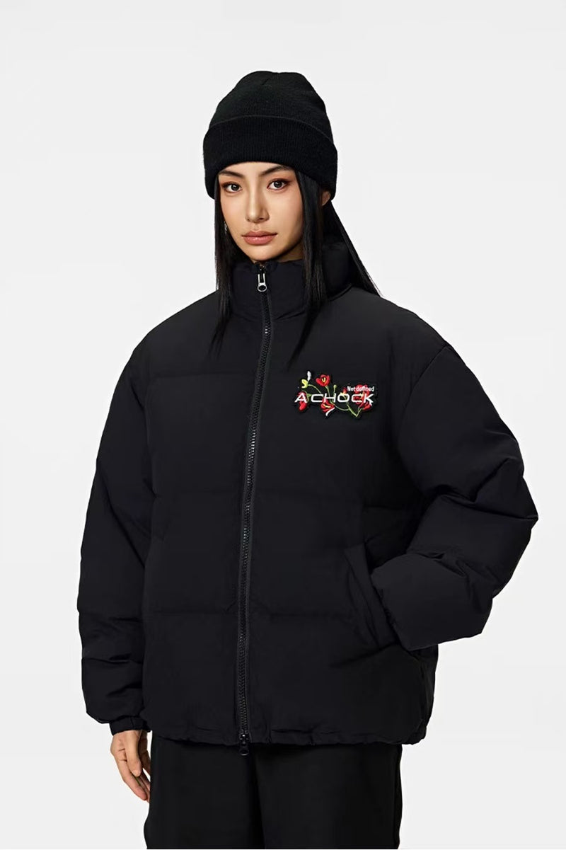 ACHOCK Logo Design Velcro Down Jacket