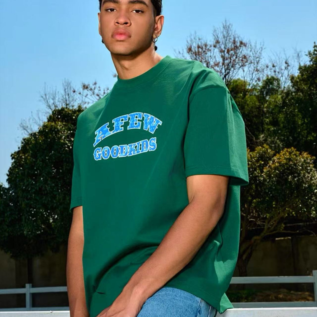 AFGK Flocked Short-sleeve T-shirt