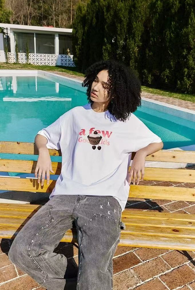 AFGK Dessert Printed short-sleeved T-shirt