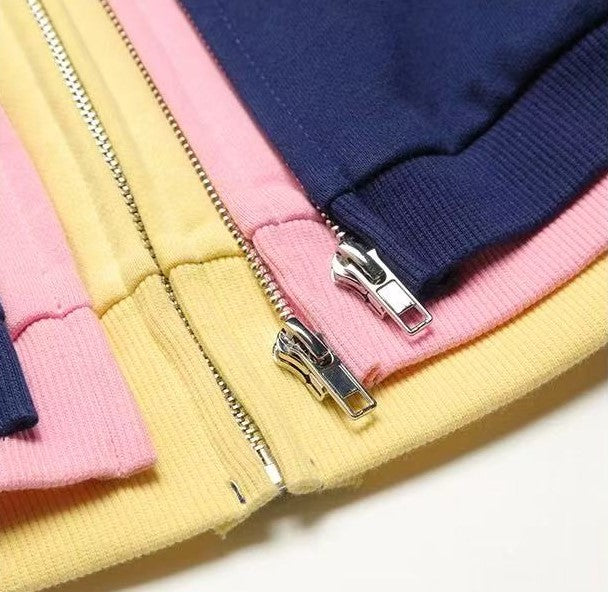 AFGK Colorful Multi Placket Cardigan Sweatshirt