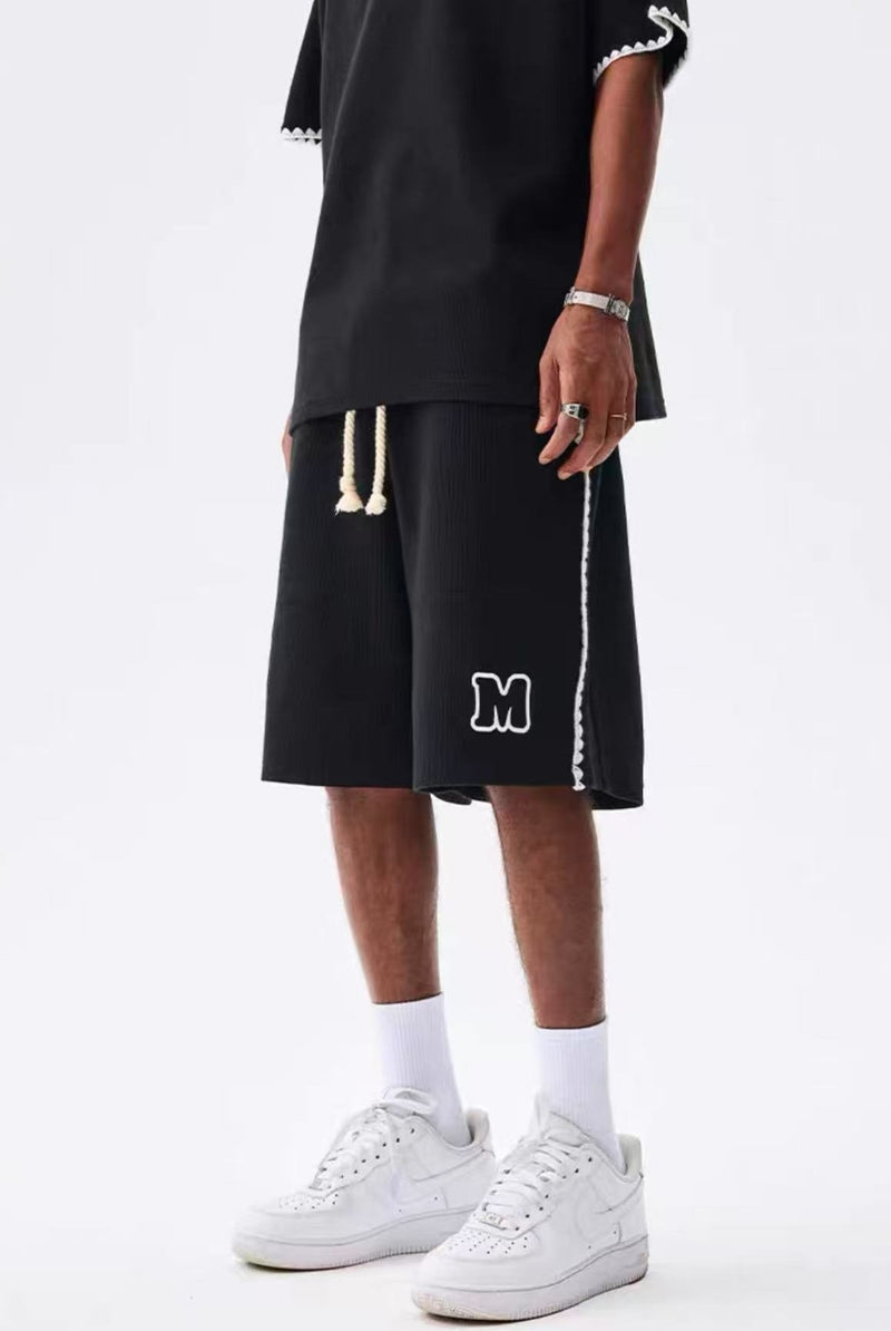 MEDM  Waffle Drawstring Shorts