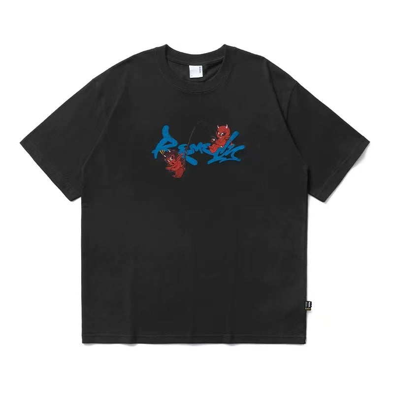 REMEDY Little Demon Print Short-sleeve T-shirt