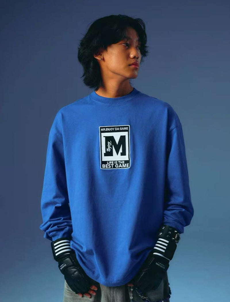 MEDMxPlayStation Basic M logo long-sleeved T-shirt