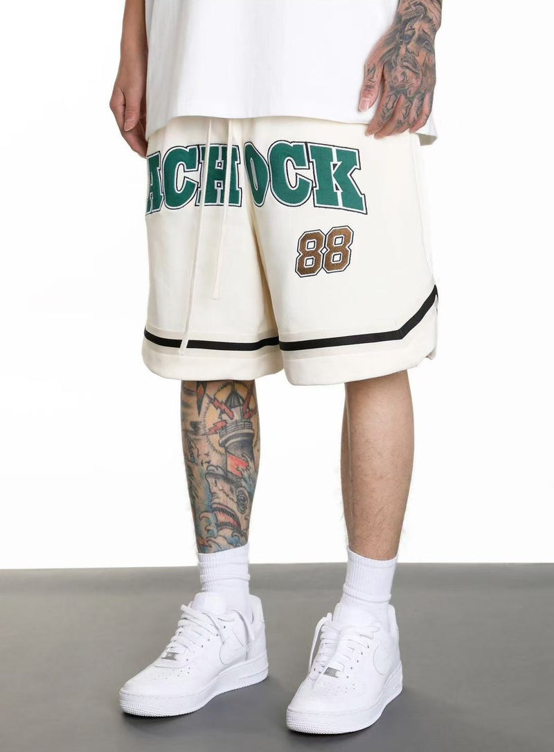 ACHOCK Logo Embroidered Drawstring Shorts