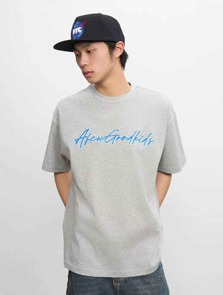 AFGK High-foam Embroidered Short-sleeved T-shirt
