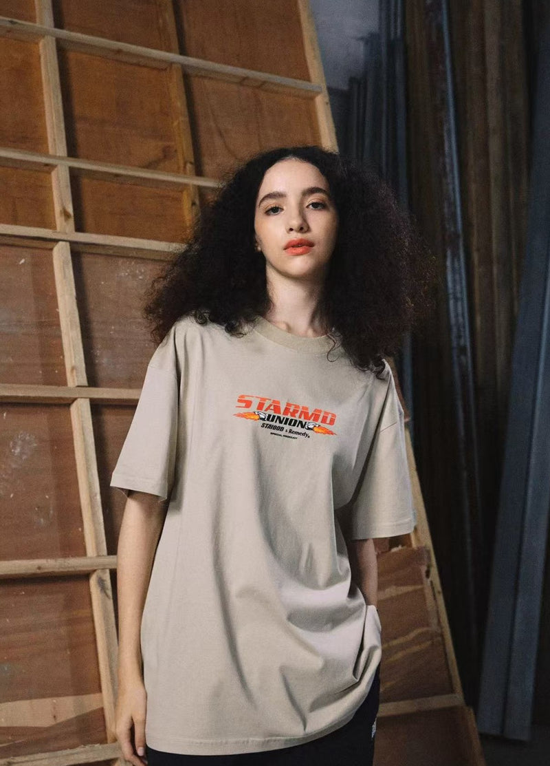 REMEDYxSTA SR Car Engine Printed Short-sleeve T-shirt