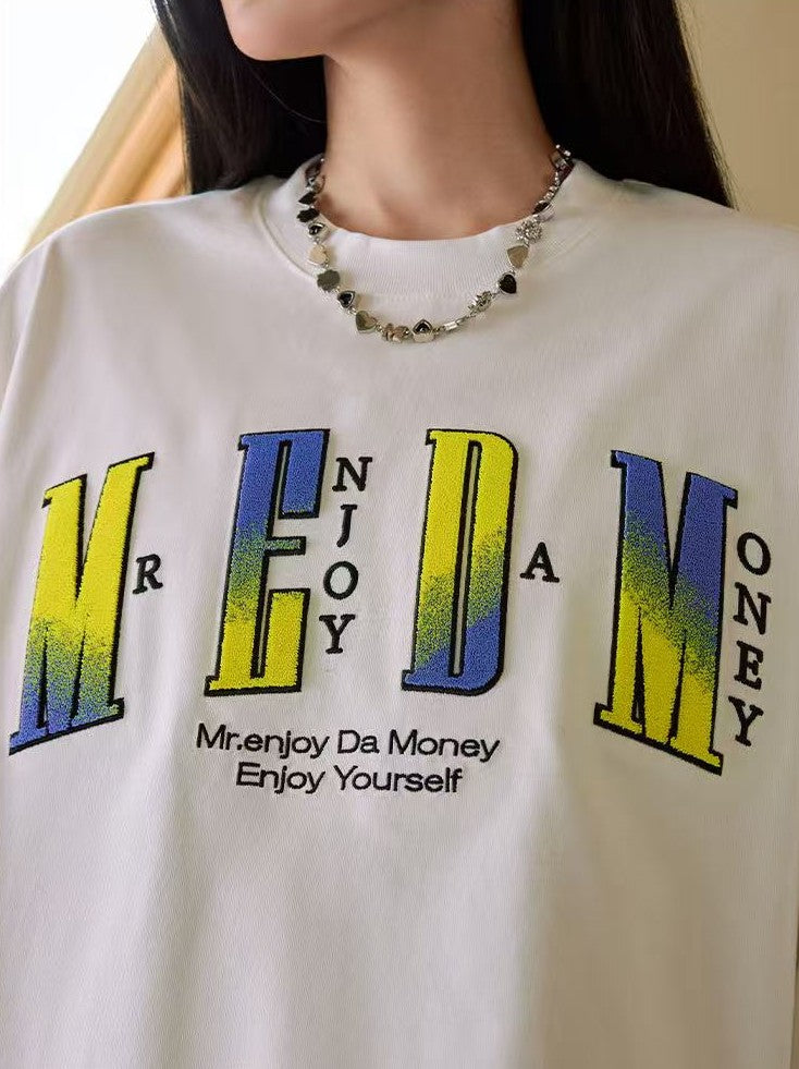 MEDM Toothbrush Embroidered Patch Long-sleeved T-shirt