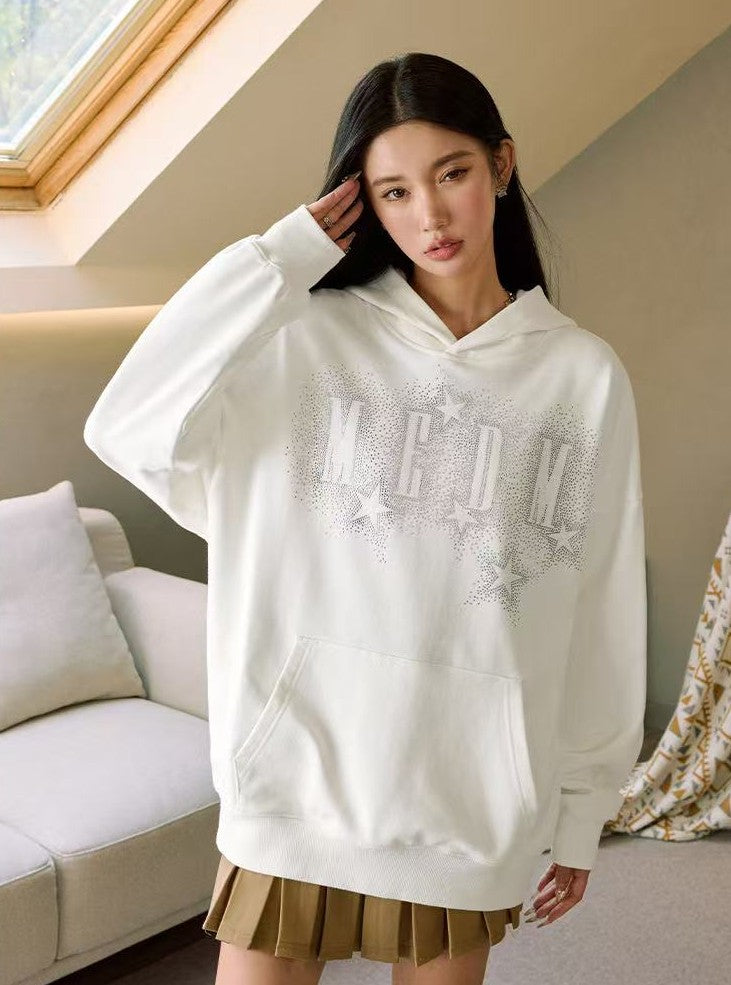 MEDM Rhinestone Star Logo Hoodie