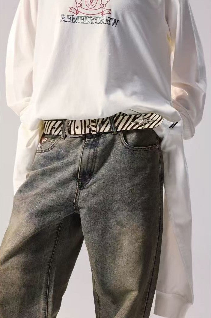 REMEDY Logo Print Four-sleeves Design Long-sleeve Tee