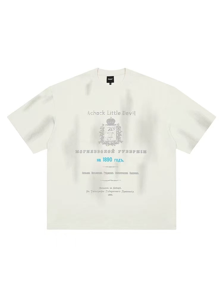 ACHOCK Washed Distressed and Dirty Craft T-shirt