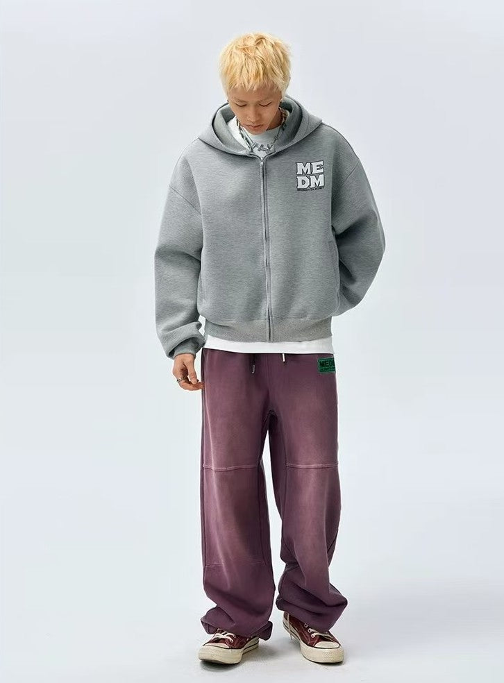 MEDM Four-letter Logo Air Layer Zipper Sweatshirt