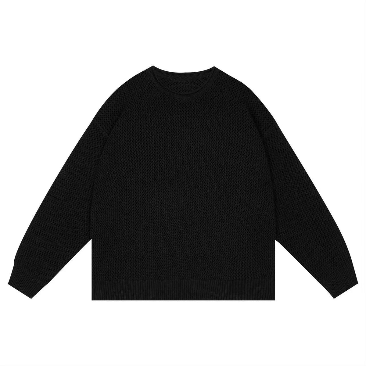WASSUP Hollow Round Collar Sweater