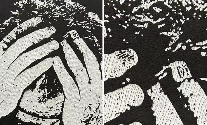 REMEDY Portrait Crackle Print Short-sleeved T-shirt