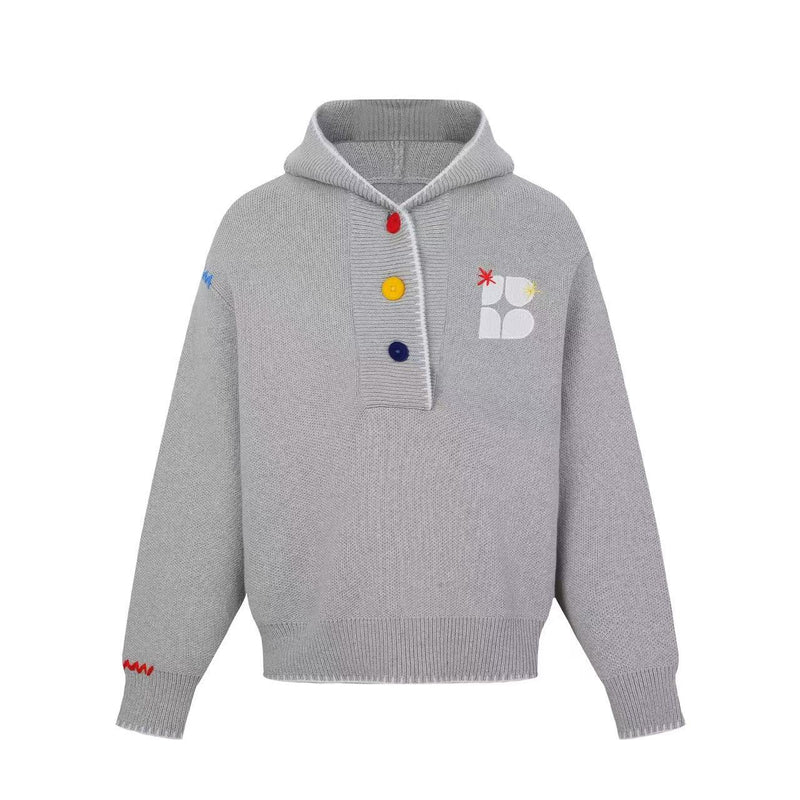 BIPOLAR Hyphenation Patch Embroidered Hooded Sweater