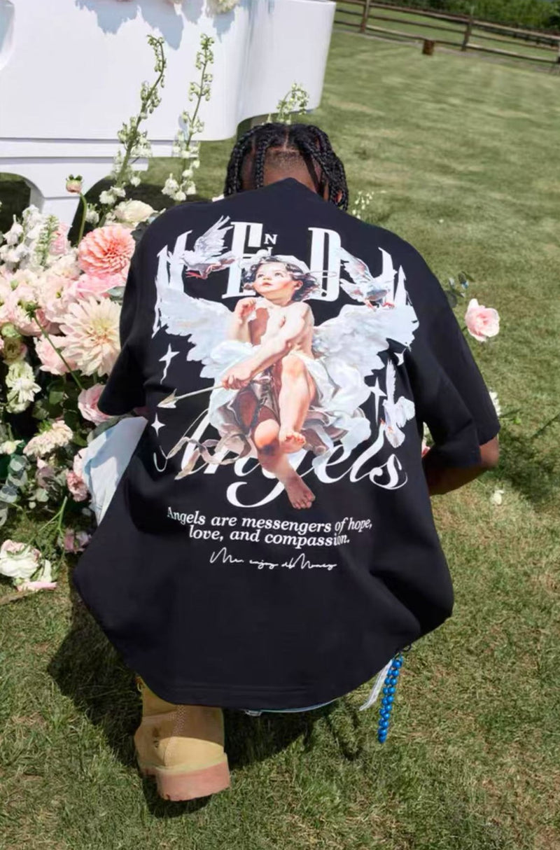 MEDM Angel Print Short-sleeve T-Shirt