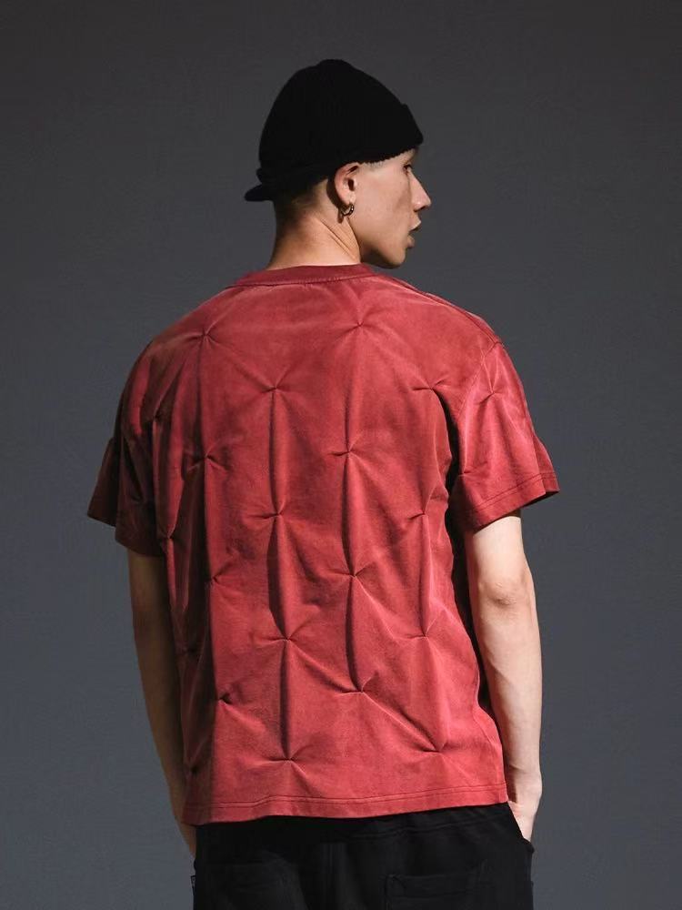 REMEDY Pleated Vintage Short-sleeve T-Shirt