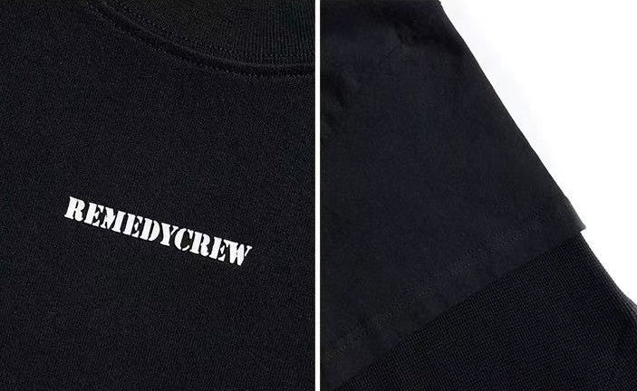 REMEDY Fake Two Piece Waffle Long-sleeve Tee